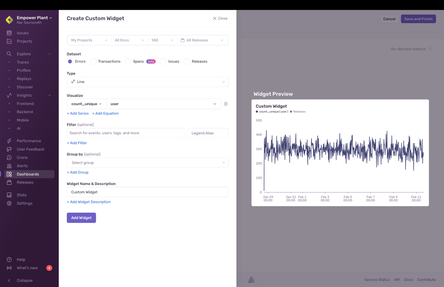 Widget Builder overview.